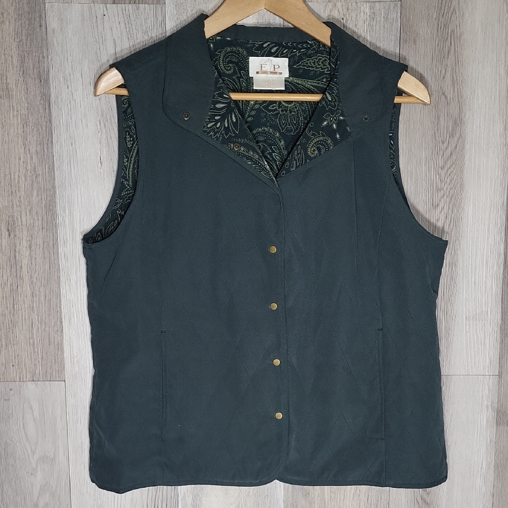 EP Pro Womens Medium Quilted Vest Lightweight‎ Sporty Golf Casual Athleisure